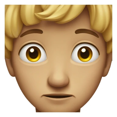 sad eyes with a little smirk sticker