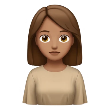 fullbody Lazarus's sister, Jesus's friend, brown hair, beige dress, normal emoji style sticker