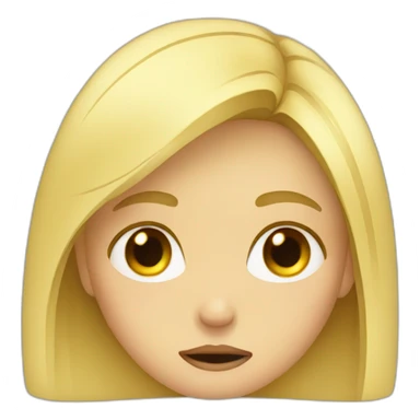Blond girls crying and sad sticker
