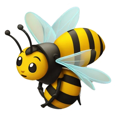 A bee that is climbing a indoor climbing wall sticker