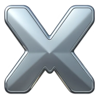 X letter smilling sticker