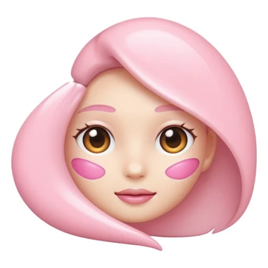 Aesthetic skincare light pink sticker