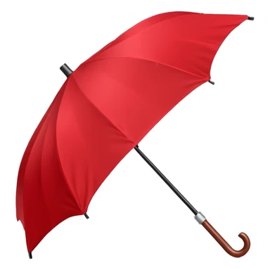 Folded Rain Umbrella red sticker