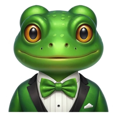 frog wearing bowtie sticker