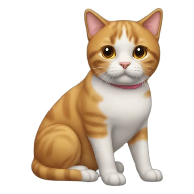 One cat on one dog sticker