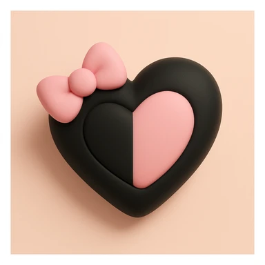 BLACKPINK-inspired object, black and pink colors, soft and squishy mochi appearance sticker