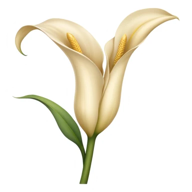 Beige satin Calla sticker