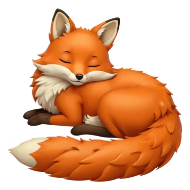 Sleeping fox sticker