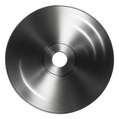 A minimalist CD disc with abstract pattern, glowing effect, blue color sticker