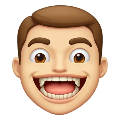 A man with a big mouth sticker