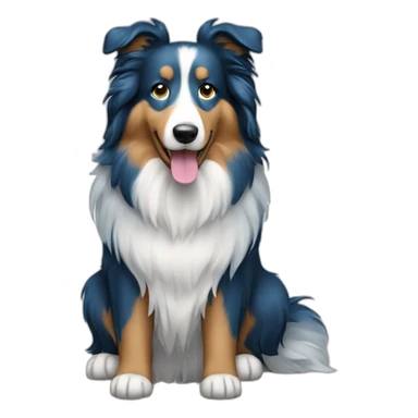 Dog blue long-haired collie sticker