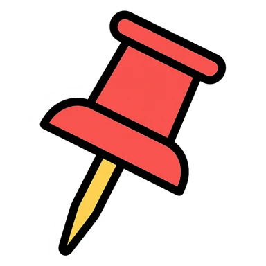 push pin, minimal, modern design sticker