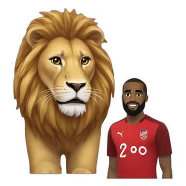 Alexandre lacazette sur un lion sticker