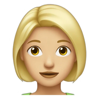 Une fille blonde aux yeux verts sticker