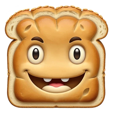 Bread with a big jawline sticker