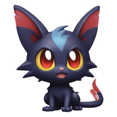 Cool Cute Edgy Chibi Noibat-Litten-Pokémon-Fakémon-hybrid sticker