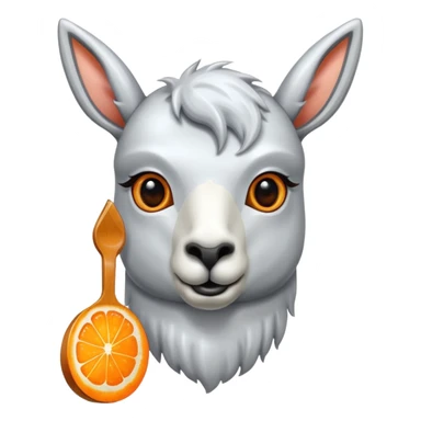 Una cuchara de metal y una llama por debajo sticker