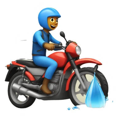 Moto delivering water sticker