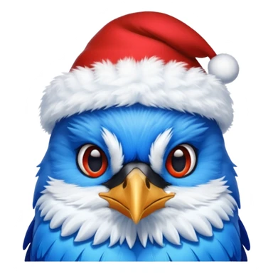 Christmas Jays with red hat sticker