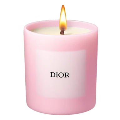 soft pink Dior candle sticker