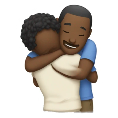 hugging eachother very tightly sticker