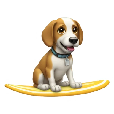 surfing dog sticker
