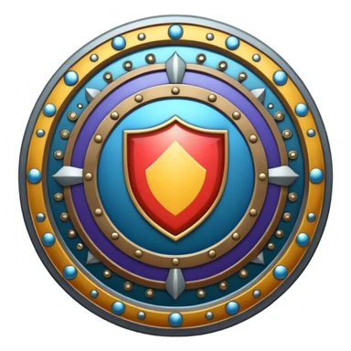 Yuvarlak Renkli Kalkan sticker