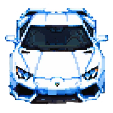 Lamborghini Aventador in Minecraft blocky style sticker