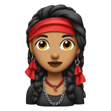 Chola with red bandana  sticker