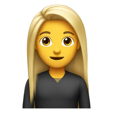 Sleek long hair sticker