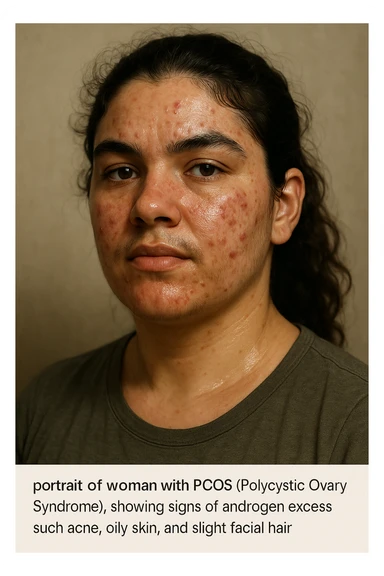 Donna con pcos con eccesso di androgeni sticker