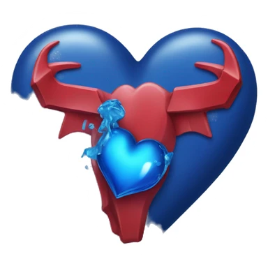 Blue heart with a redbull sticker