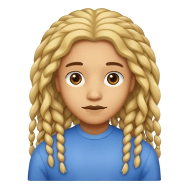 light skin with locks sticker