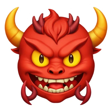 tạo cho tôi emoji demon màu tím sticker