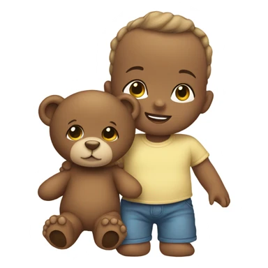 baby and teddy sticker