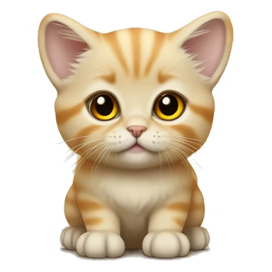 Scottish golden chinchilla kitten orange color with yellow eyes sticker