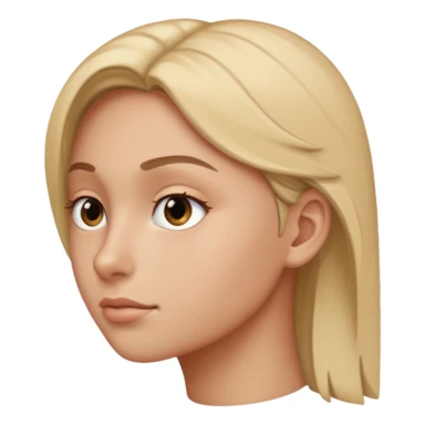 face profile, eyes looking sideway sticker