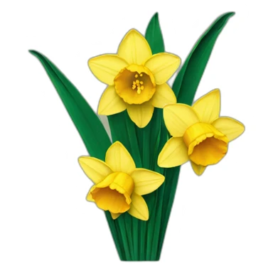 daffodil flowers sticker