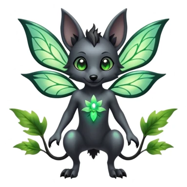 Batty Electrical Slim Mightyena-Plant-fairy sticker