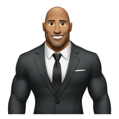 full body the rock in a suit sticker