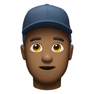 confused male with cap on head sticker