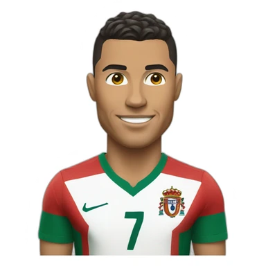 Ronaldo in Portugal jersey sticker