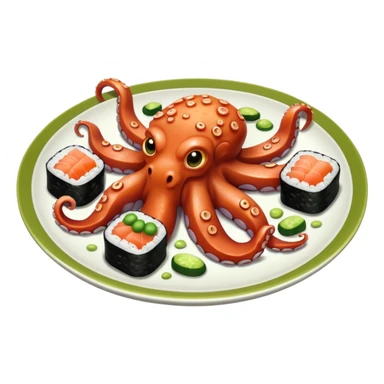 Octopus sushi sticker
