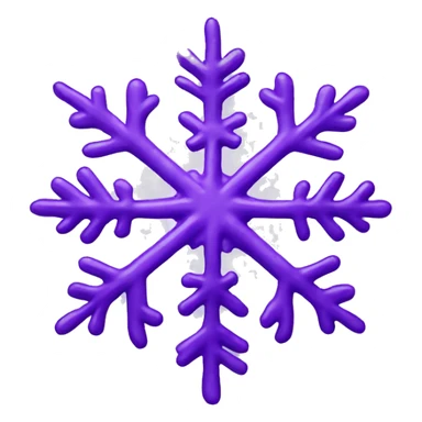 Purple snowflake sticker