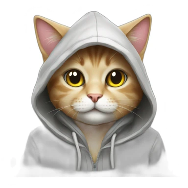 gamer cat with hoodie  sticker