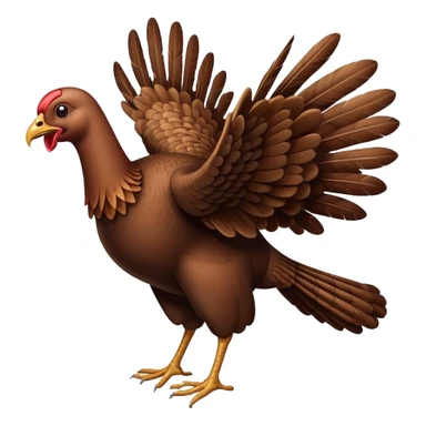 dindon entrain de voler sticker
