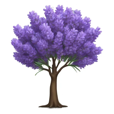 Lavander New Year tree sticker