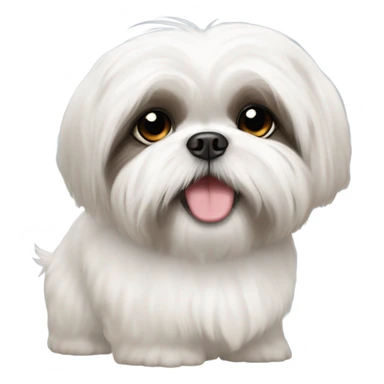 White Shih Tzu sticker