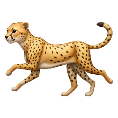 Cheetah running sticker