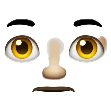 full face emoji face with one eyebrow up and one eyebrow down, looking suspicious  sticker